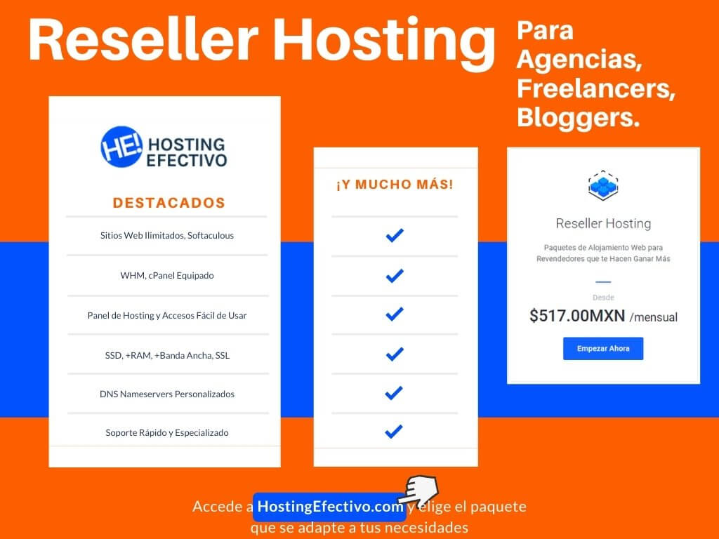paquetes alojamiento web para revdendedores en mexico