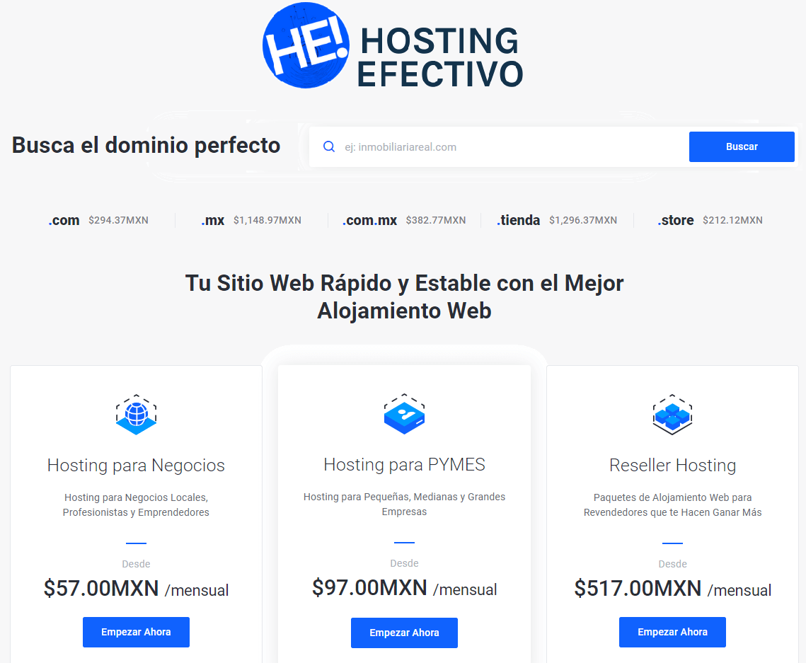 web hosting efectivo México
